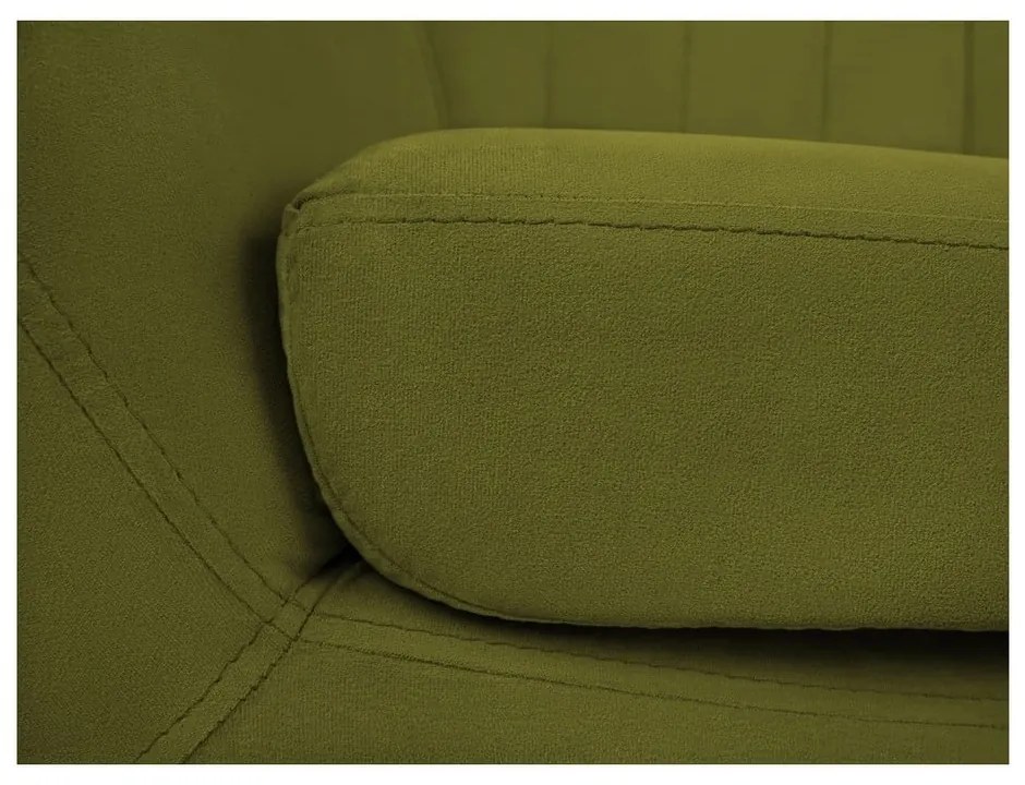 Zelené zamatové kreslo Mazzini Sofas Sardaigne