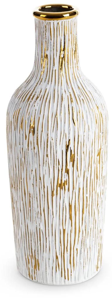 Dekoratívna váza ANISA 12x33 CM BIELA