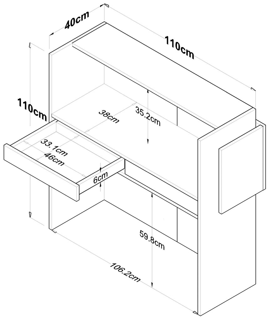 PC stolík Pemola (biela + antracit). Akcia -19%. Vlastná spoľahlivá doprava až k Vám domov. 1094523