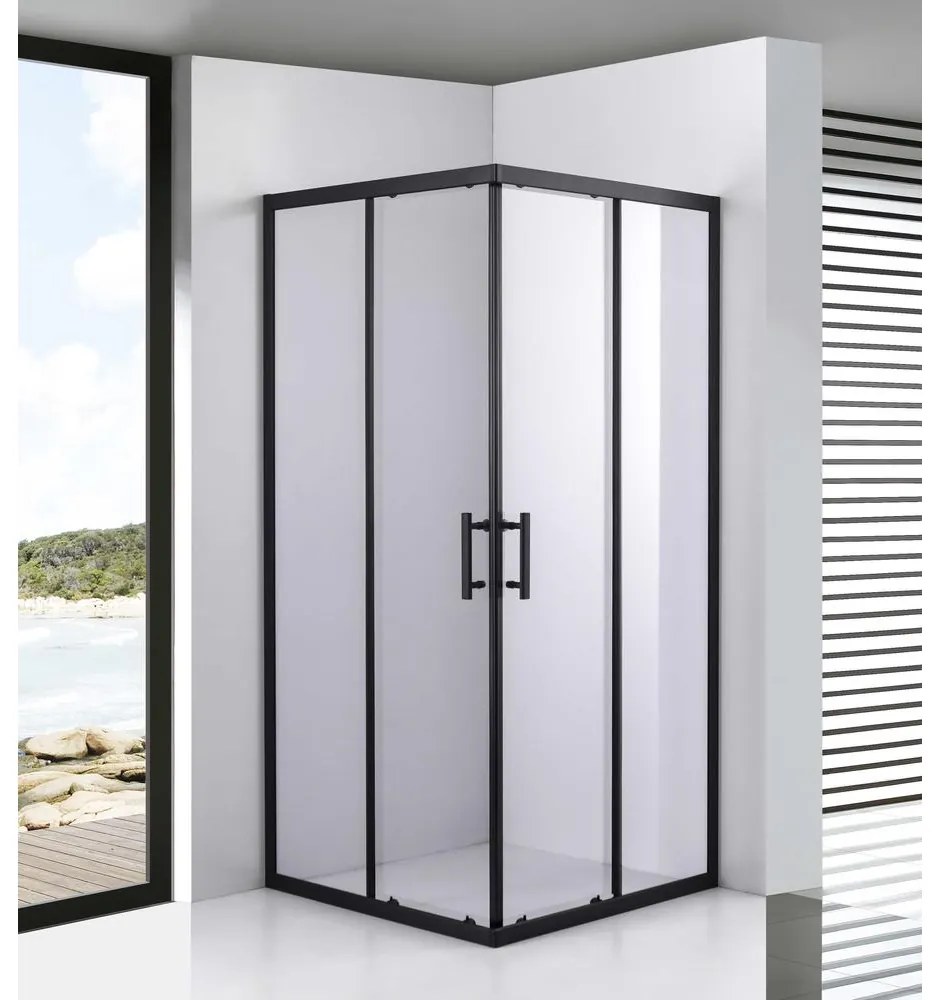Toulon 6mm Black Sprchový kút 100*100 190cm