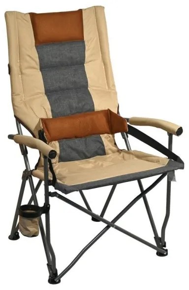 Skladacia kempingová stolička hnedá
