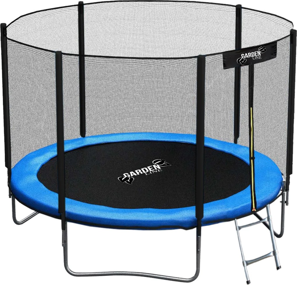 Trampolína s vonkajšou sieťou 252 cm Gardenline - modrá