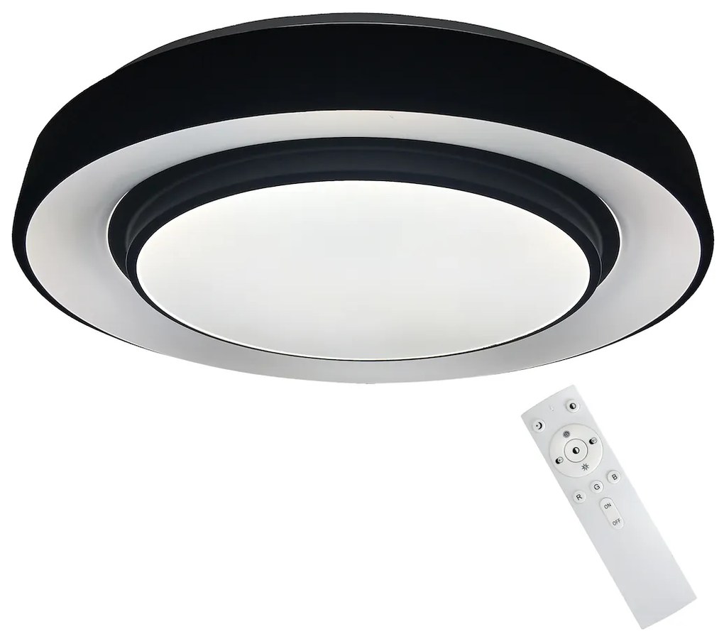 Stropné LED svietidlo Naomi Smart, 1x LED 24w, 3000-6000k, b, RGB, s ovládačom