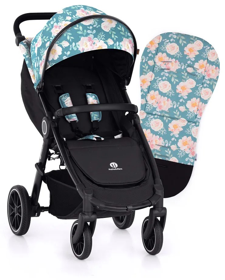 PETITE&MARS kočík Street+ RWS black limited 100 roses complete