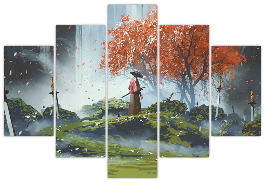 Obraz - Ilustrácie záhrady mečov (150x105 cm)
