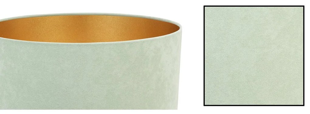 Závesné svietidlo MEDIOLAN, 1x pistáciové/zlaté textilné tienidlo, (výber z 2 farieb konštrukcie), (fi 40cm)