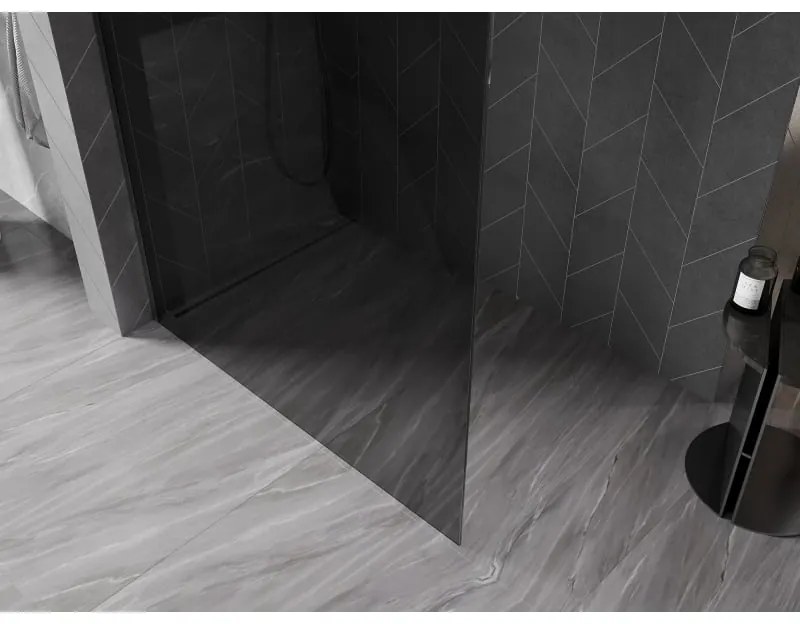 Mexen, Mexen Kioto-X sprchová stena 120 x 200 cm, grafit 10 mm, pištoľovo šedá kartáčovaná - 800-120-101-66-40-X