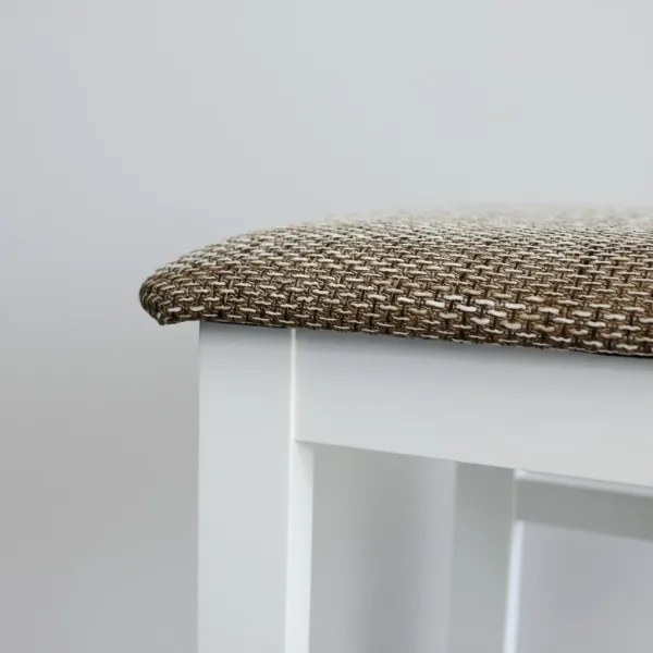 Jedálenská stolička NATE biela/hnedá