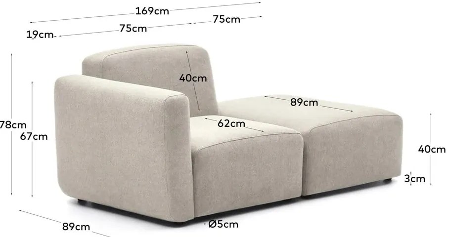 Béžová leňoška Neom – Kave Home