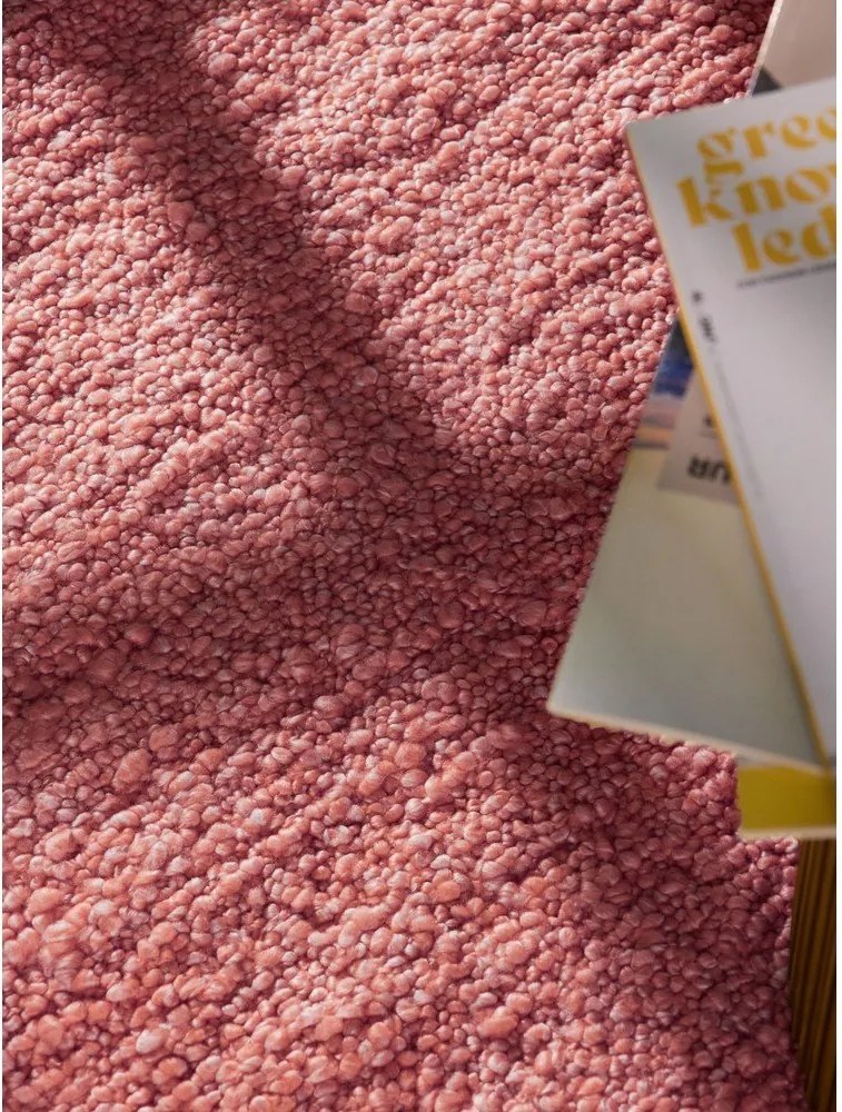 Tmavoružový ručne tkaný behúň z materiálu buklé 80x200 cm Notting Hill Portobello – Ted Baker