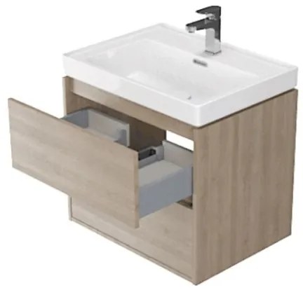 Cersanit S924-008 - Kúpeľňová skrinka pod umývadlo CREA 59,4x44,7 cm dub