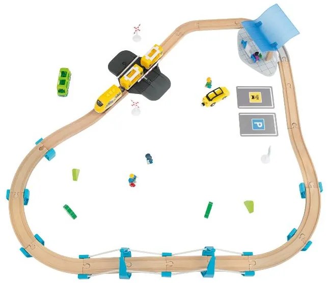 lupilu® Drevená železničná súprava L (osobný vlak) (100394949)