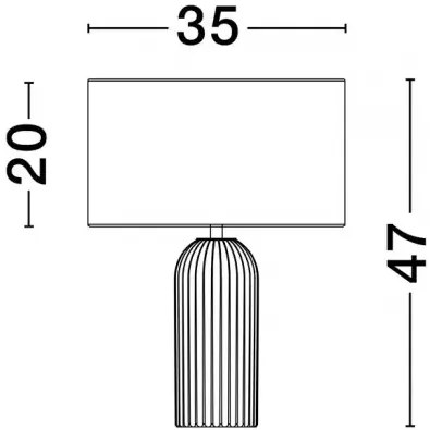 LED sivo-biela stolná lampa Ammos