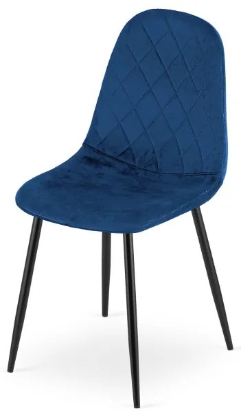 Set troch jedálenských stoličiek ASTI zamat granátové (čierne nohy) (3ks)