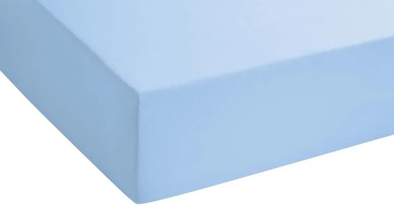 Biberna Napínacia džersejová plachta (ľadová modrá, 140 – 160 x 200 cm)  (100227068)