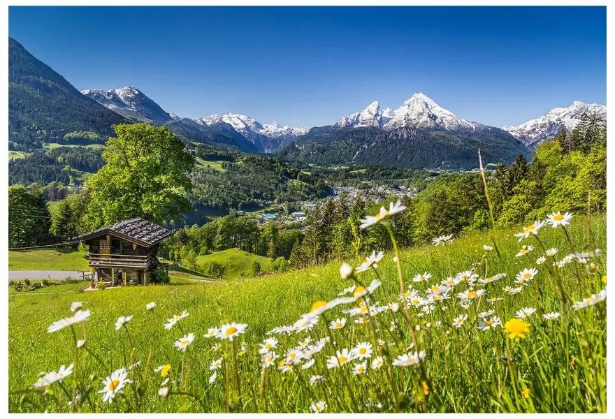 Fototapeta Vliesová Bavorsko hory 208x146 cm