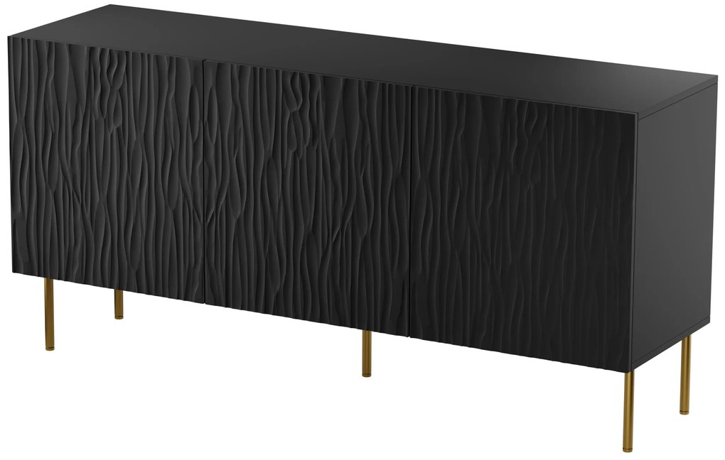 Cama Čierna komoda Jungle 3D