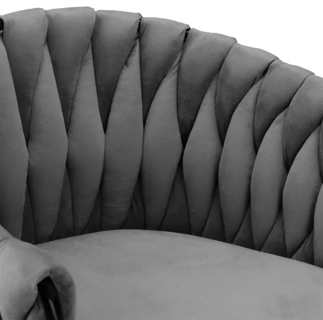 Barová stolička COFTON zamatová, grafitová / čierna