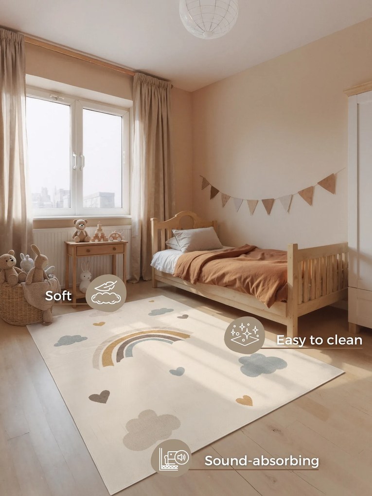 Hanse Home, Detský koberec Adventures 106418 Cream Multicolor, 120x170, viacfarebná, detská izba