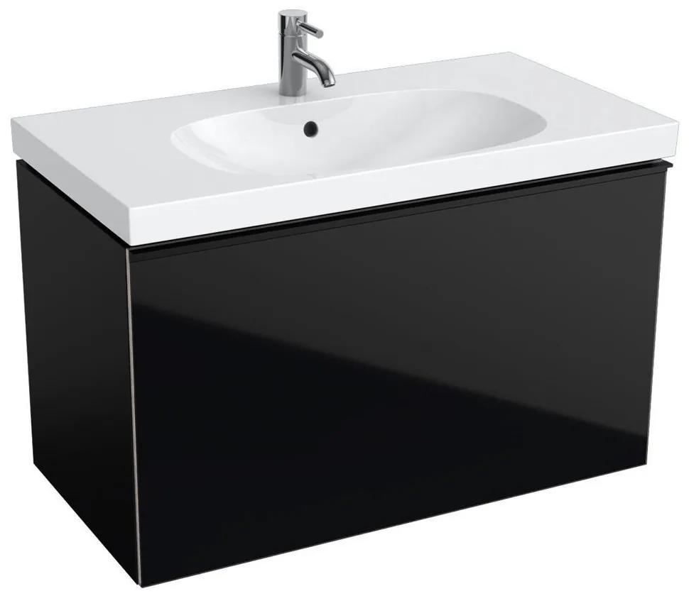 GEBERIT Acanto závesná skrinka pod umývadlo, 1 dvierka, 890 x 475 x 535 mm, čierna, 500.612.16.1