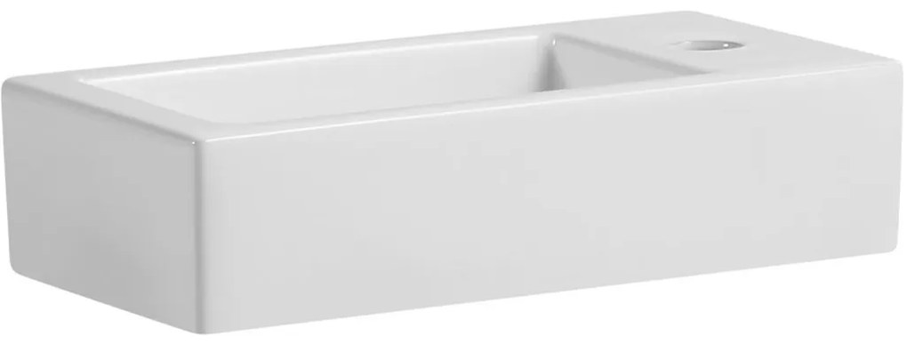Cerano Roberto, keramické umývadlo 365x180x90 mm, závesné pravé, biela lesklá, CER-CER-417209R