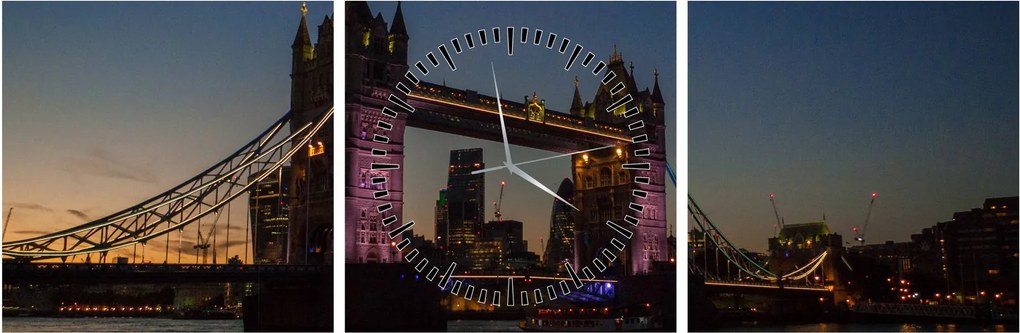 Obraz - Tower bridge (s hodinami) (90x30 cm)