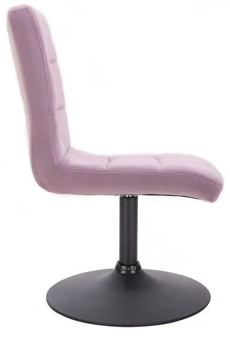 LuxuryForm DESIGN Stolička TOLEDO VELUR na čiernom tanieri - levanduľa