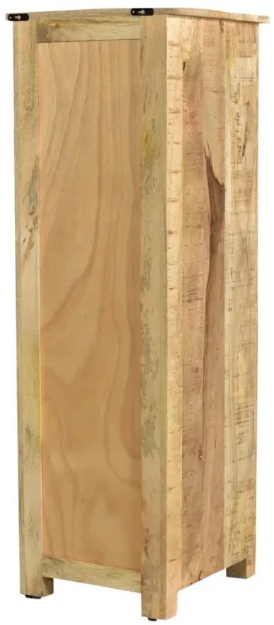 furniture-nabytek.cz - Masívna komoda Pune z mangového dreva, lakovaná, prírodná farba – 40×43×125 cm