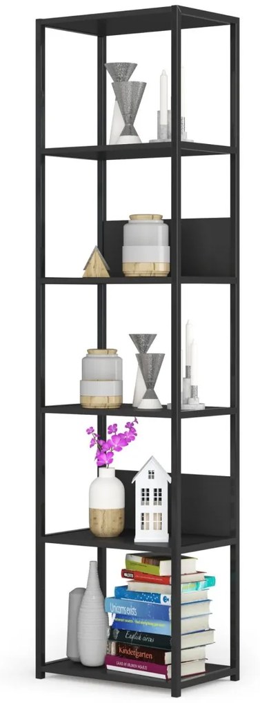 Regál LOFT 50 cm čierny