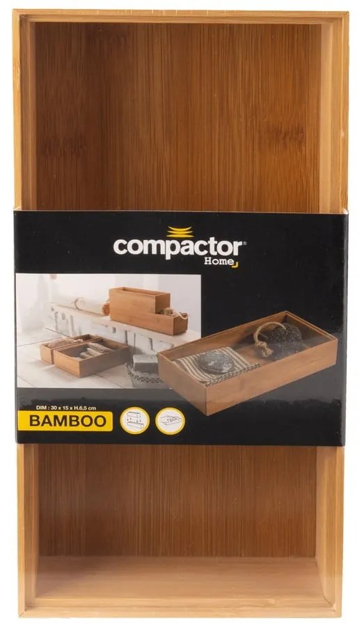 Bambusový box Compactor, 22,5 × 15 × 6,35 cm