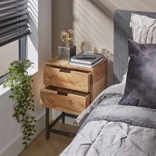 Nočný stolík 21-30 Flat Drevo Acacia - Komfort-nábytok