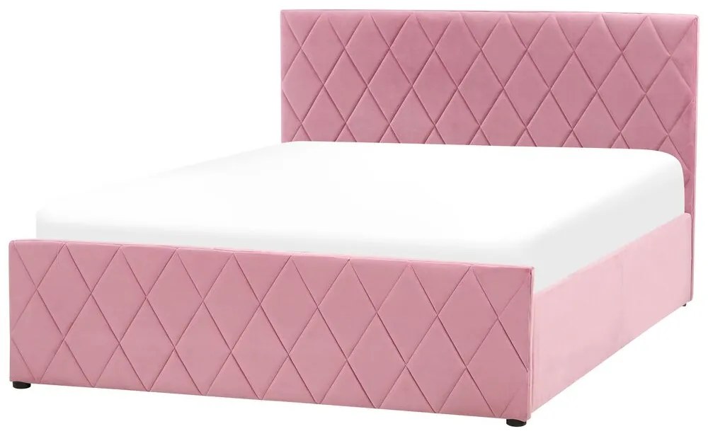 Manželská posteľ 140 cm Rhett (ružová) (s roštom a úložným priestorom). Vlastná spoľahlivá doprava až k Vám domov. 1075607
