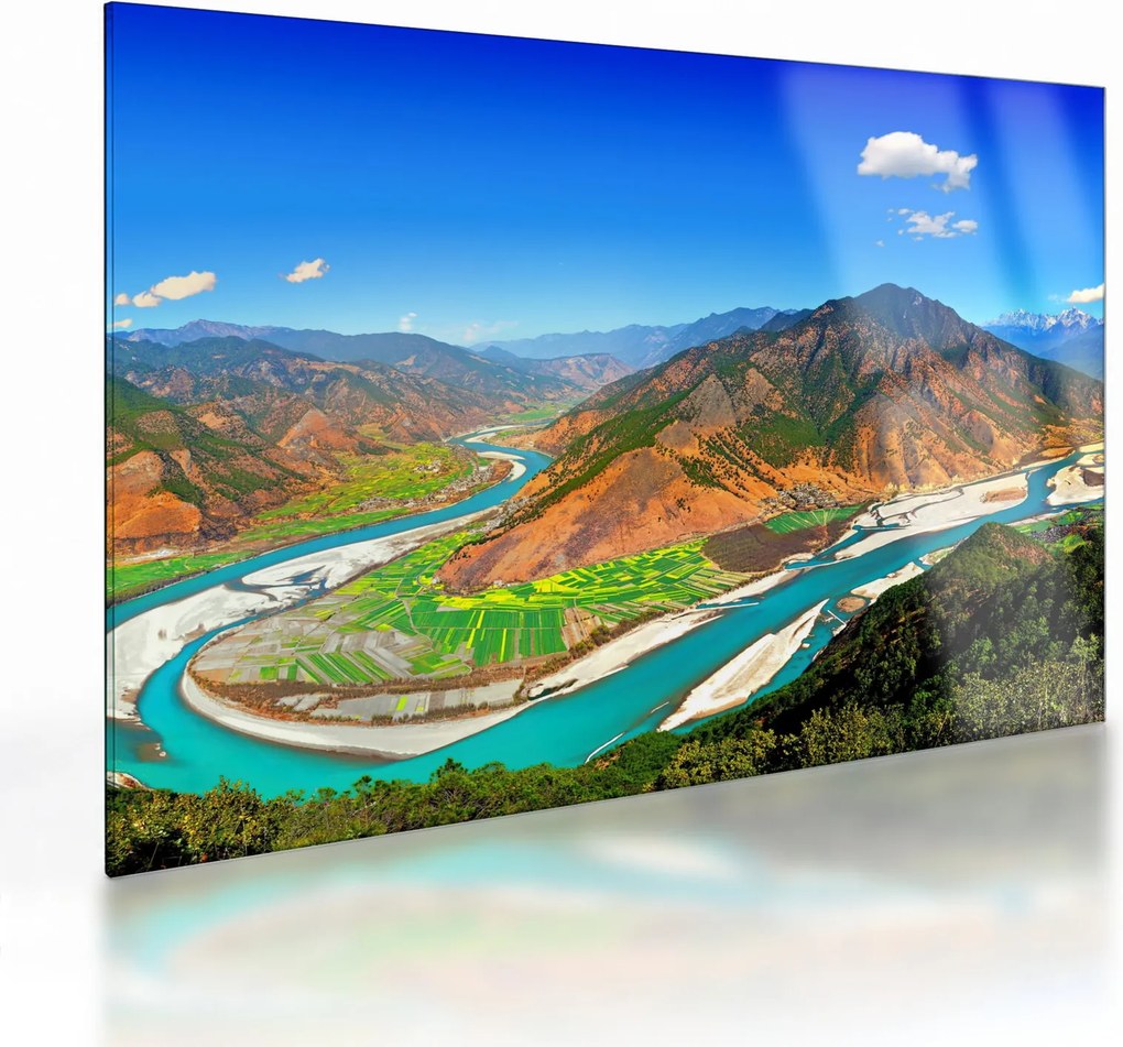 Sklenený obraz - River Yangtze (70x50 cm)