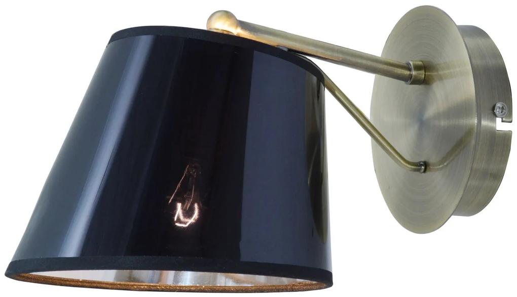 CLX Nástenná moderná lampa PIETRO, 1xE14, 40W, čierna