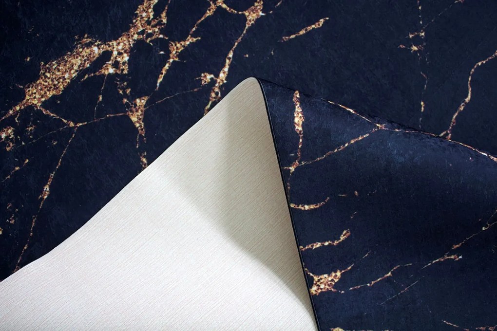 BE Koberec Porte 2007 Koło BLACK GOLD – čierny okrúhly Rozmer: 80 cm