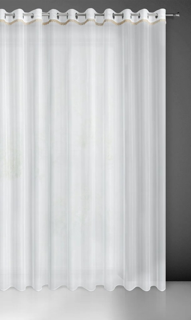 ZÁCLONA NA KRÚŽKOCH MERIL 300X250 CM BIELA