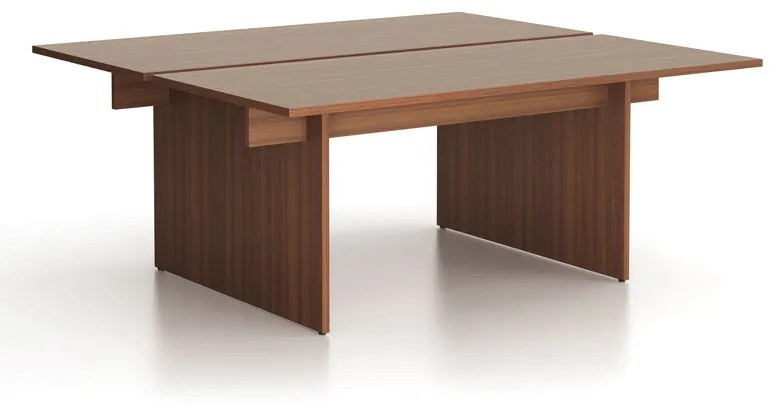 Stôl double SOLID, 1800 x 1650 x 743 mm, orech
