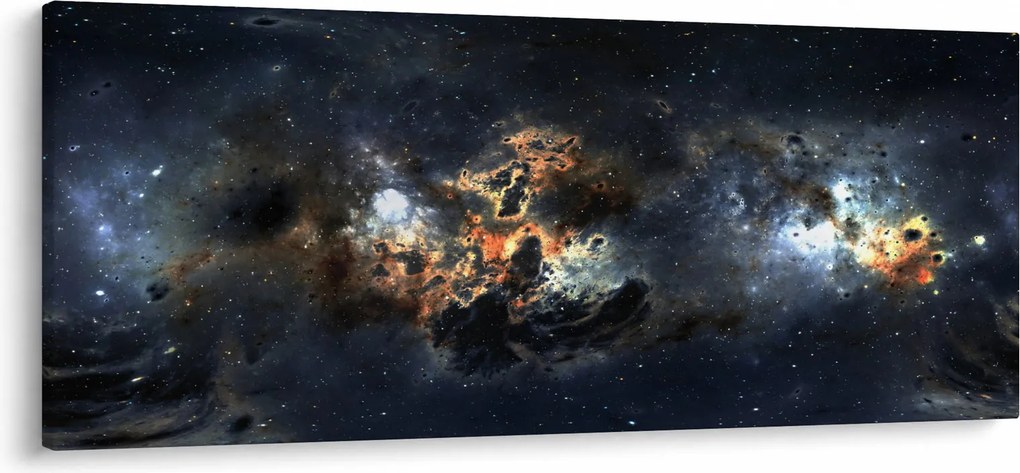 Obraz - Vesmír s hmlovinou (120x50 cm)