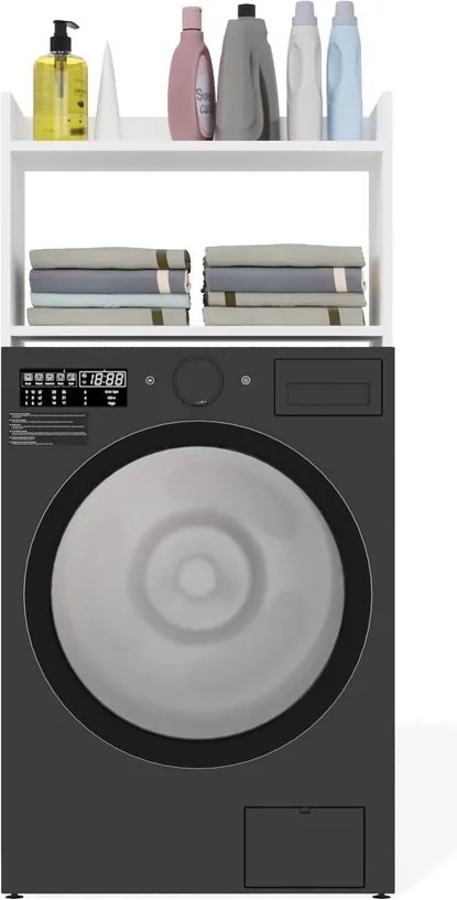 Kúpeľňový regál nad práčku NINA biely