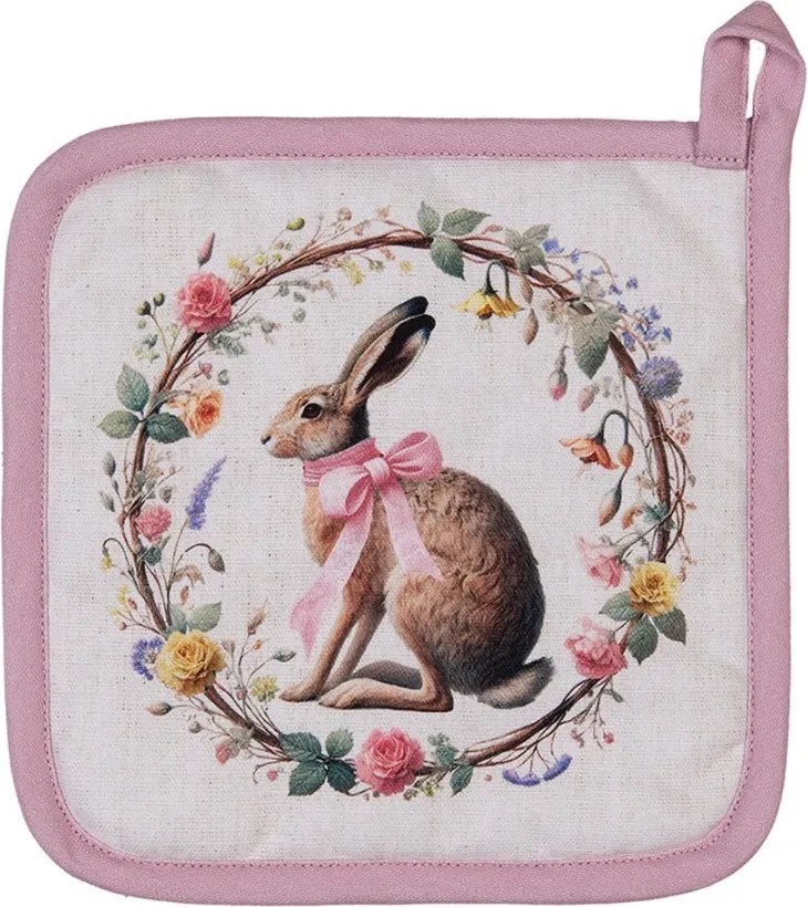 Chňapka - podložka zajac s kvetmi Easter Whispers Collection - 20*20 cm