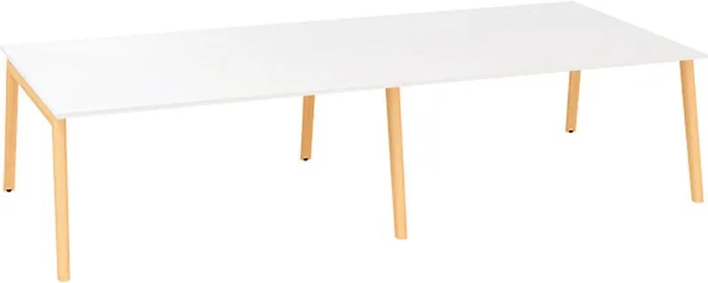 Kancelársky pracovný stôl ROOT, 3200 x 1600 mm, biela