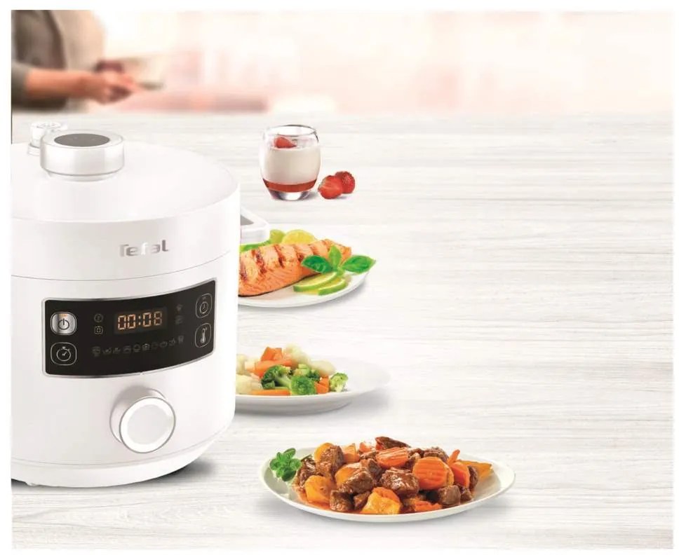 Elektrický tlakový hrniec Tefal Turbo Cuisine CY754130 white