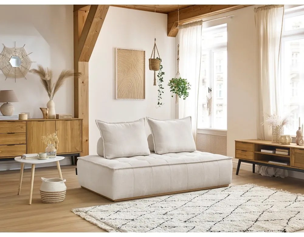 Biela ženilková pohovka 175 cm Elisa – Bobochic Paris