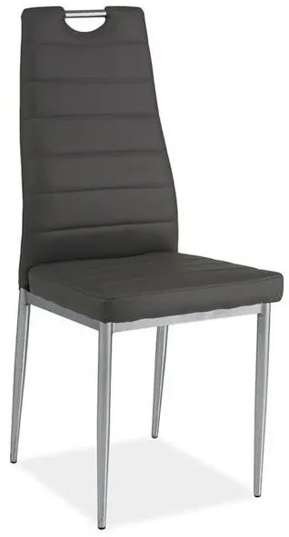 Jedálenská stolička Signal H-260 chróm/sivá