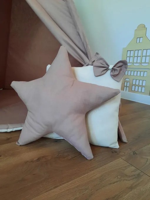 Detský stan Tipi Boho kávový / ružový