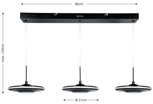 Brilagi - LED závesný luster na lankách VERANO 3xLED/15W/230V