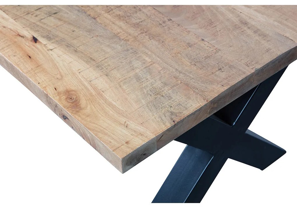 Jedálenský stôl z mangového dreva Columbus 140x90 cm (6 cm) obdĺžnik Mahom