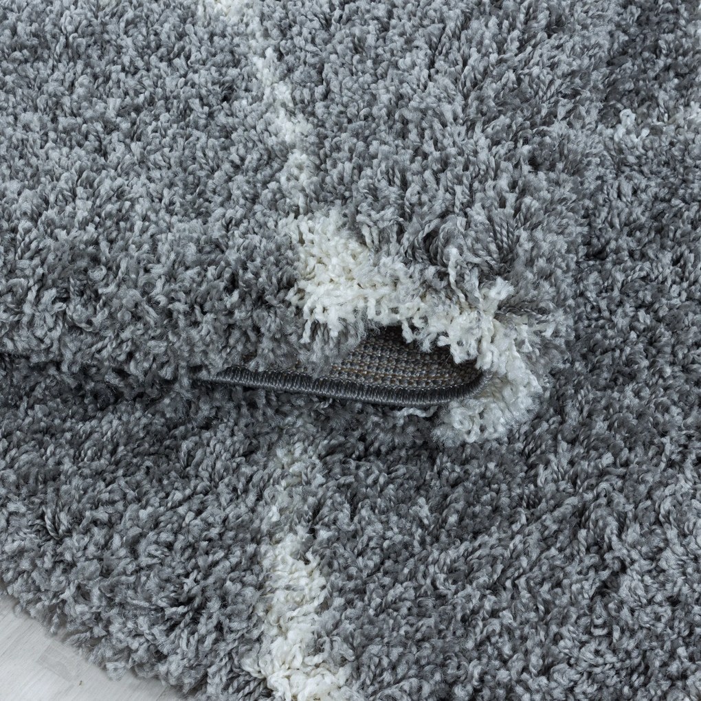 Ayyildiz Kusový koberec SALSA 3201, Okrúhly, Sivá Rozmer koberca: 200 cm KRUH