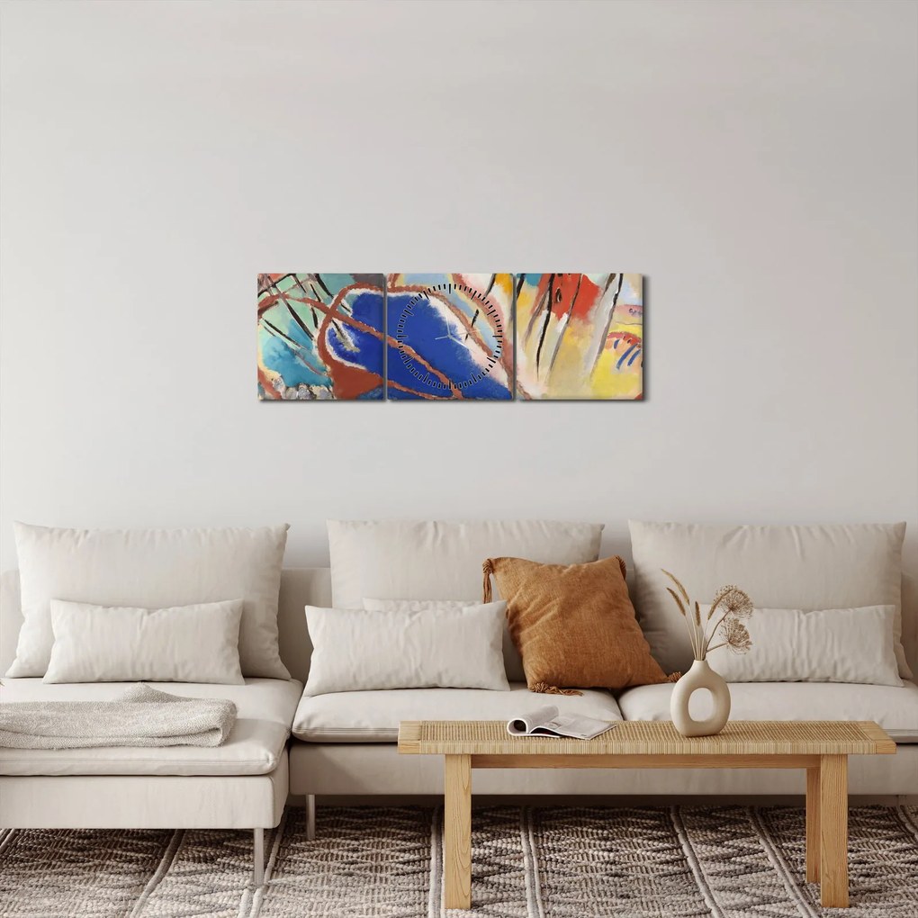 Obraz - Vasily Kandinsky, Improvisation No. 30 (Cannons), reprodukcia (s hodinami) (90x30 cm)