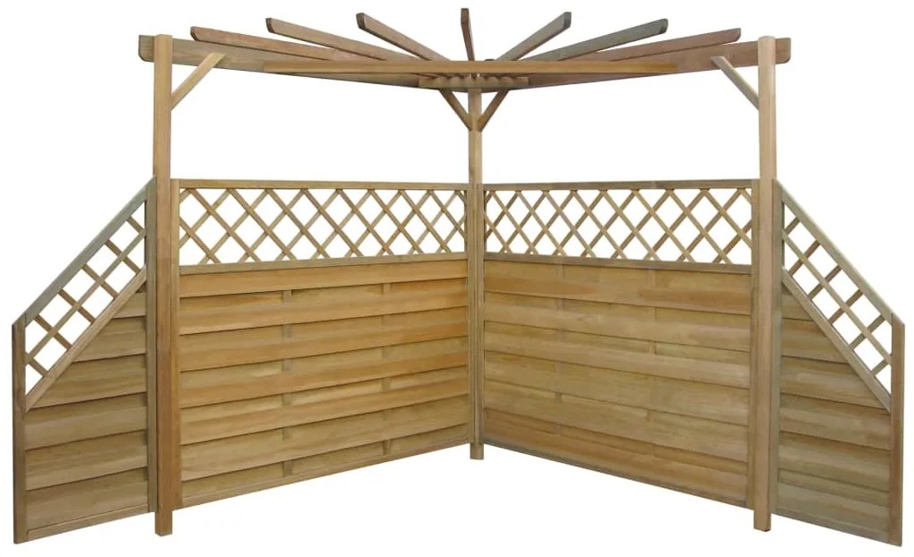 vidaXL Záhradná pergola 256x256x225 cm, FSC impregnovaná borovica